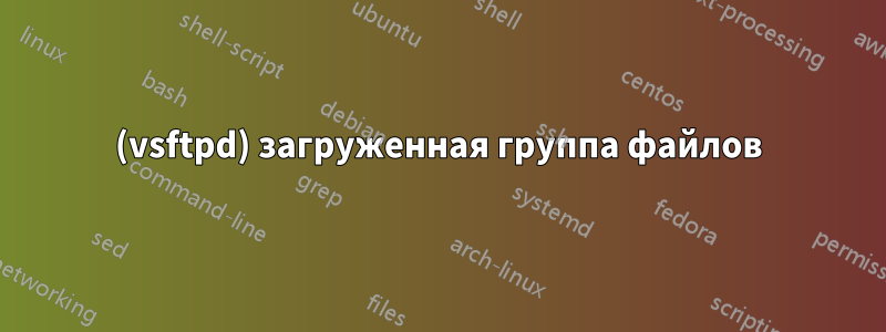 (vsftpd) загруженная группа файлов