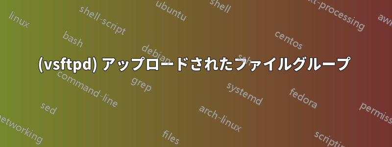 (vsftpd) アップロードされたファイルグループ