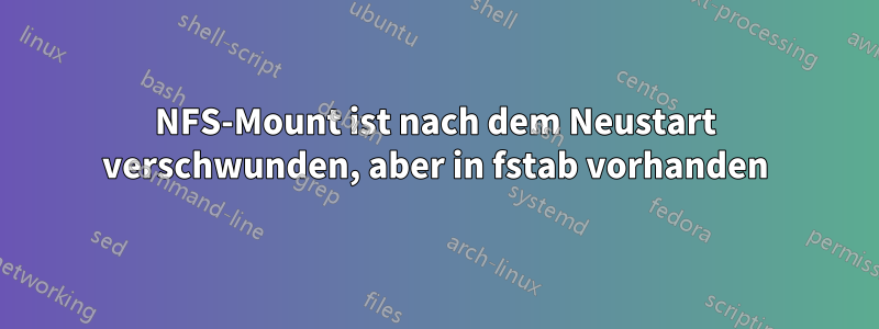 NFS-Mount ist nach dem Neustart verschwunden, aber in fstab vorhanden