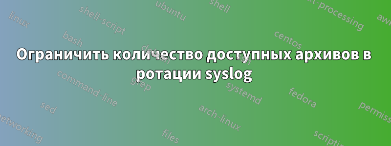 Ограничить количество доступных архивов в ротации syslog