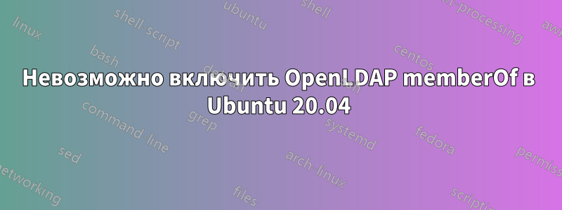 Невозможно включить OpenLDAP memberOf в Ubuntu 20.04