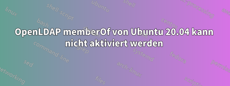 OpenLDAP memberOf von Ubuntu 20.04 kann nicht aktiviert werden