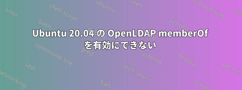 Ubuntu 20.04 の OpenLDAP memberOf を有効にできない