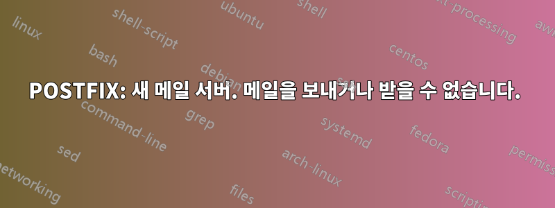 POSTFIX: 새 메일 서버. 메일을 보내거나 받을 수 없습니다.