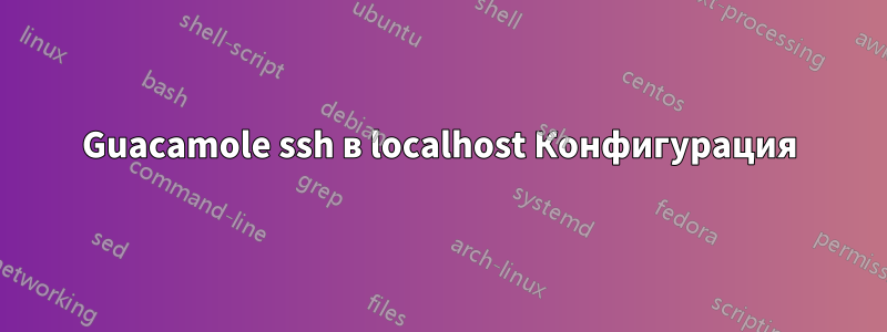 Guacamole ssh в localhost Конфигурация