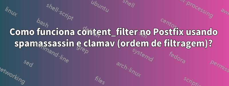 Como funciona content_filter no Postfix usando spamassassin e clamav (ordem de filtragem)?