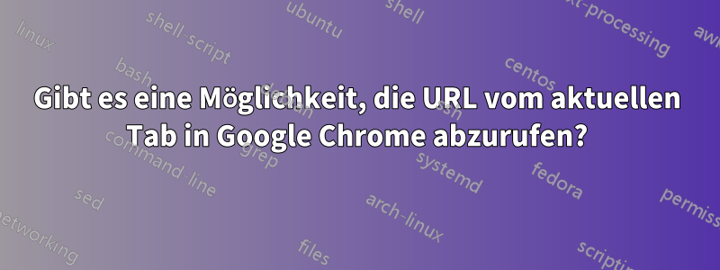 Gibt es eine Möglichkeit, die URL vom aktuellen Tab in Google Chrome abzurufen?