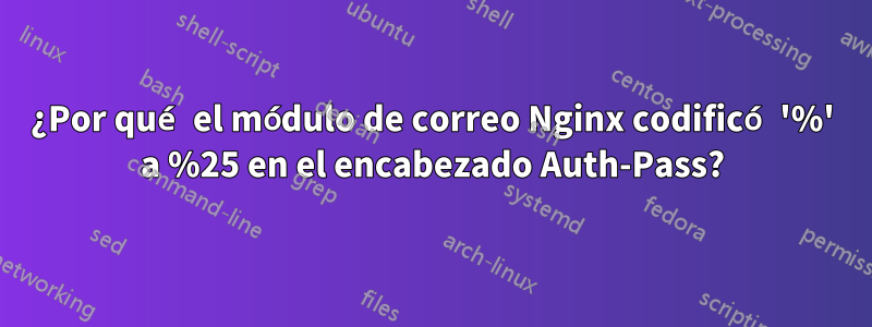 ¿Por qué el módulo de correo Nginx codificó '%' a %25 en el encabezado Auth-Pass?