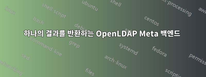 하나의 결과를 반환하는 OpenLDAP Meta 백엔드