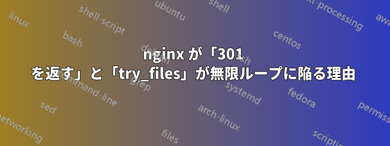 nginx が「301 を返す」と「try_files」が無限ループに陥る理由