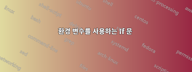 환경 변수를 사용하는 If 문