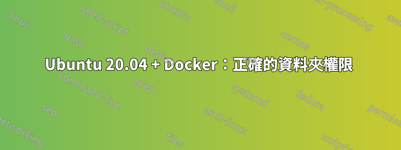 Ubuntu 20.04 + Docker：正確的資料夾權限