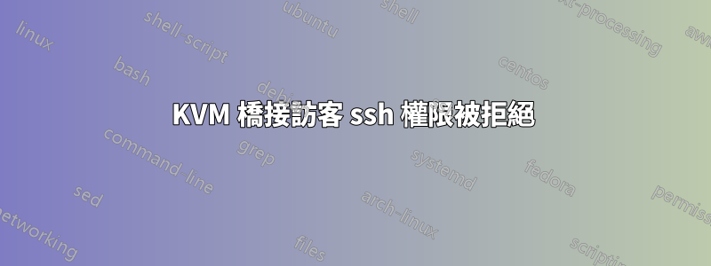 KVM 橋接訪客 ssh 權限被拒絕