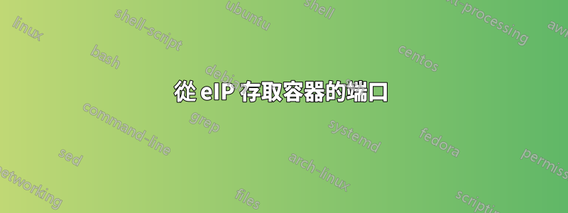 從 eIP 存取容器的端口