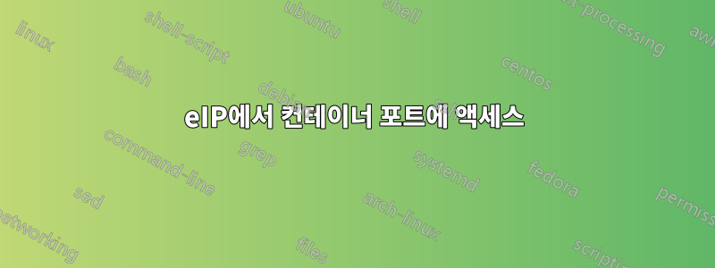 eIP에서 컨테이너 포트에 액세스