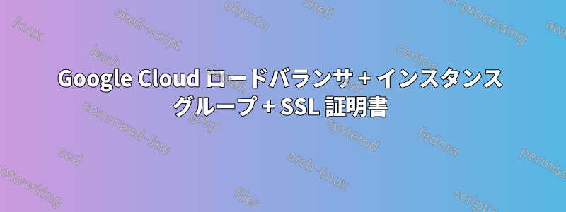 Google Cloud ロードバランサ + インスタンス グループ + SSL 証明書