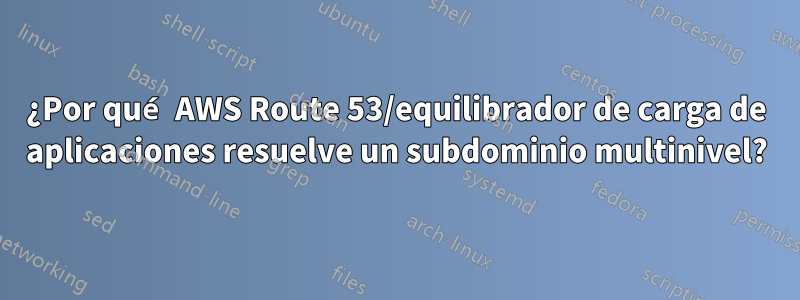 ¿Por qué AWS Route 53/equilibrador de carga de aplicaciones resuelve un subdominio multinivel?