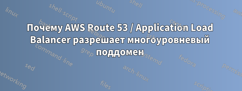 Почему AWS Route 53 / Application Load Balancer разрешает многоуровневый поддомен