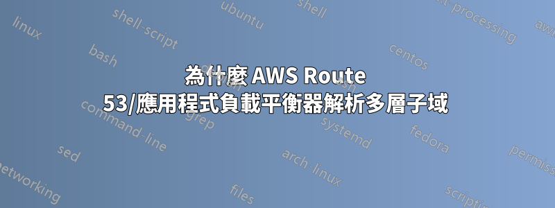 為什麼 AWS Route 53/應用程式負載平衡器解析多層子域