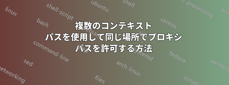 複数のコンテキスト パスを使用して同じ場所でプロキシ パスを許可する方法