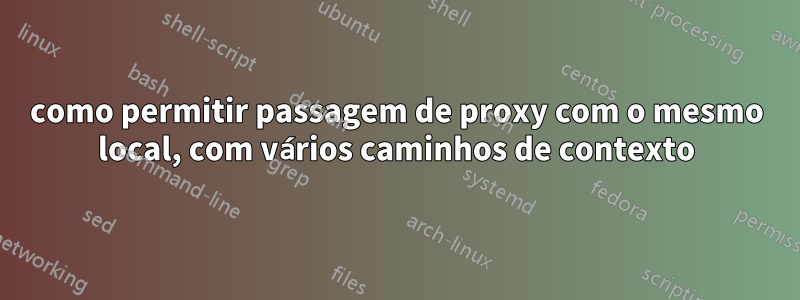 como permitir passagem de proxy com o mesmo local, com vários caminhos de contexto