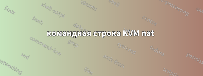 командная строка KVM nat