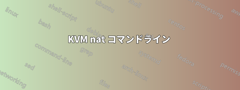 KVM nat コマンドライン