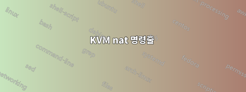 KVM nat 명령줄