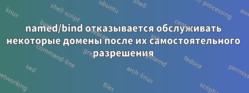 named/bind отказывается обслуживать некоторые домены после их самостоятельного разрешения