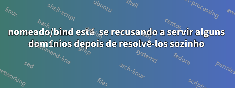 nomeado/bind está se recusando a servir alguns domínios depois de resolvê-los sozinho