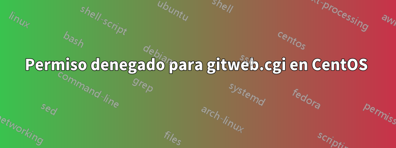 Permiso denegado para gitweb.cgi en CentOS