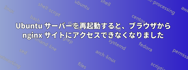 Ubuntu サーバーを再起動すると、ブラウザから nginx サイトにアクセスできなくなりました