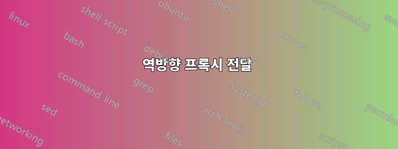 역방향 프록시 전달