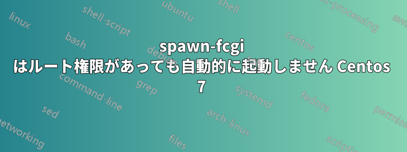 spawn-fcgi はルート権限があっても自動的に起動しません Centos 7