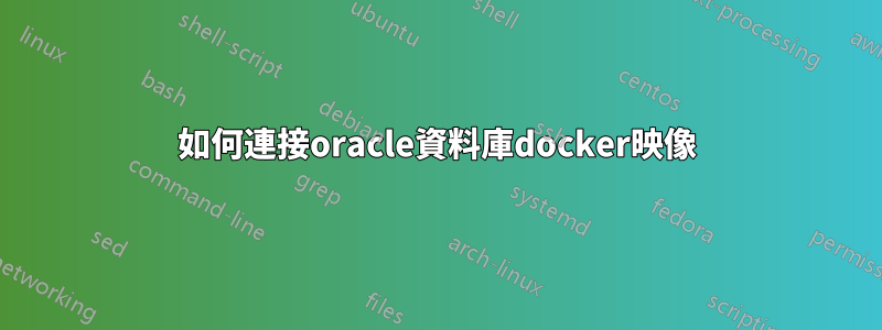 如何連接oracle資料庫docker映像