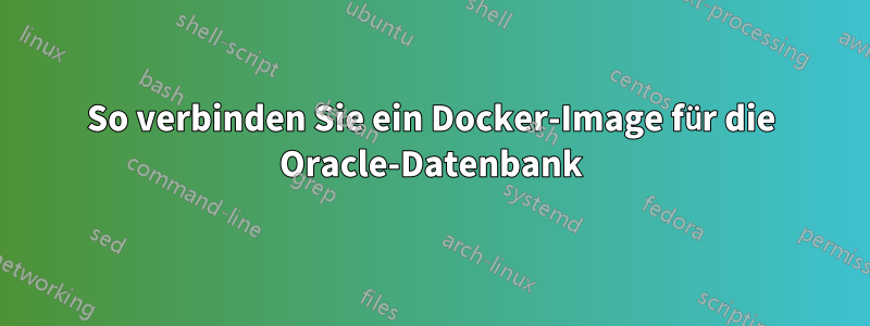 So verbinden Sie ein Docker-Image für die Oracle-Datenbank