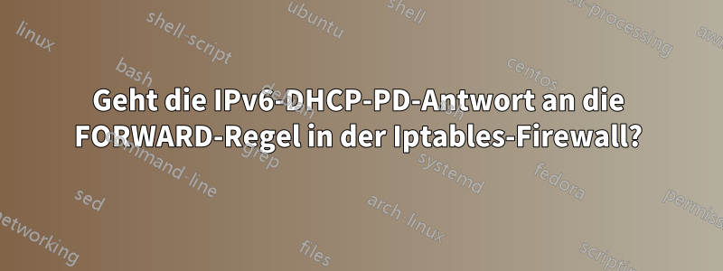 Geht die IPv6-DHCP-PD-Antwort an die FORWARD-Regel in der Iptables-Firewall?