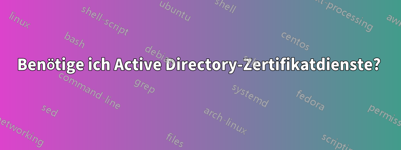 Benötige ich Active Directory-Zertifikatdienste?