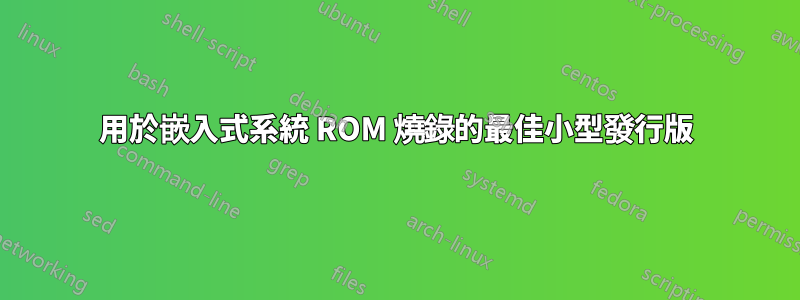 用於嵌入式系統 ROM 燒錄的最佳小型發行版
