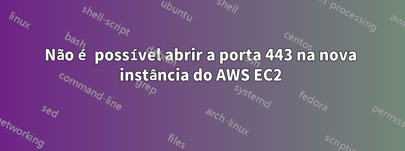 Não é possível abrir a porta 443 na nova instância do AWS EC2