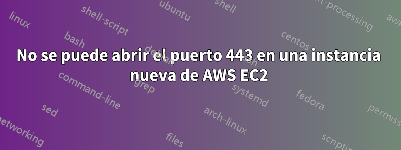 No se puede abrir el puerto 443 en una instancia nueva de AWS EC2