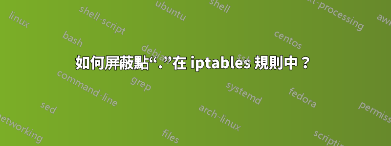 如何屏蔽點“.”在 iptables 規則中？