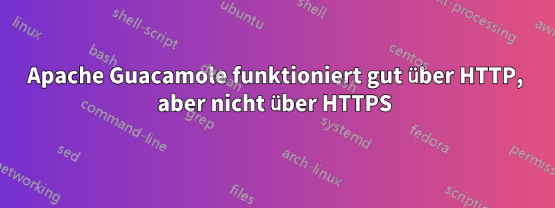 Apache Guacamole funktioniert gut über HTTP, aber nicht über HTTPS