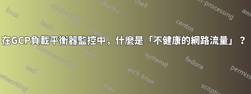 在GCP負載平衡器監控中，什麼是「不健康的網路流量」？