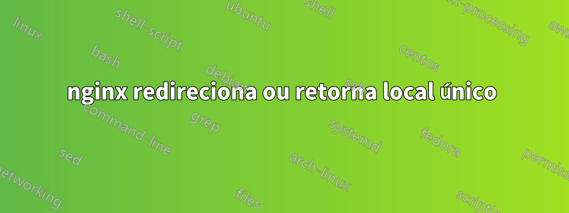 nginx redireciona ou retorna local único