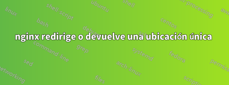 nginx redirige o devuelve una ubicación única