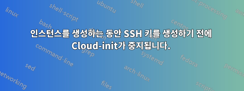 인스턴스를 생성하는 동안 SSH 키를 생성하기 전에 Cloud-init가 중지됩니다.