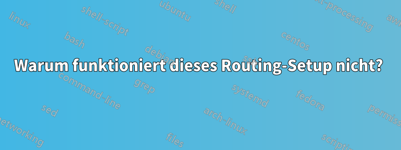 Warum funktioniert dieses Routing-Setup nicht?