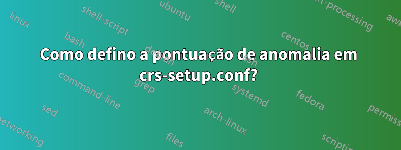 Como defino a pontuação de anomalia em crs-setup.conf?