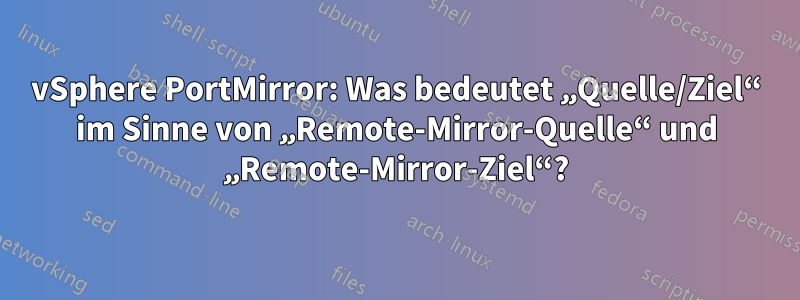 vSphere PortMirror: Was bedeutet „Quelle/Ziel“ im Sinne von „Remote-Mirror-Quelle“ und „Remote-Mirror-Ziel“?